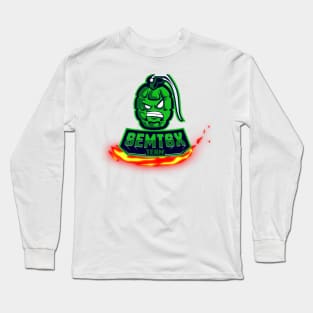 Semt6x logo with flame white Long Sleeve T-Shirt